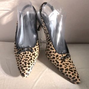 Kate Spade New York Leopard Print Sling Back Heels
